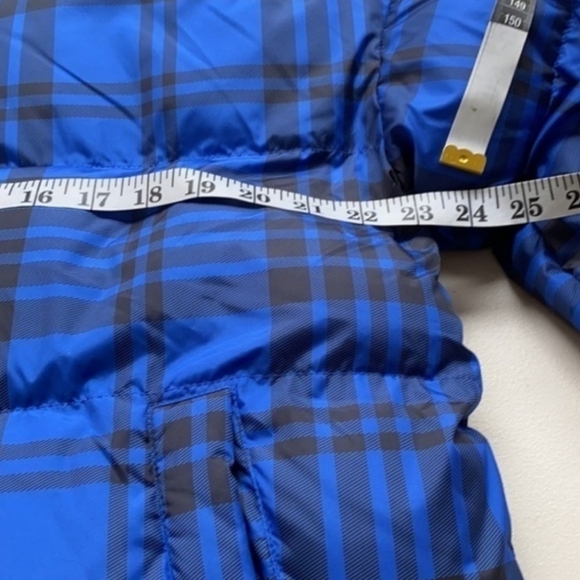 NEW RARE Authentic Juicy Couture Black Label Puffer Ski Coat Blue Tartan Down - Picture 5 of 16